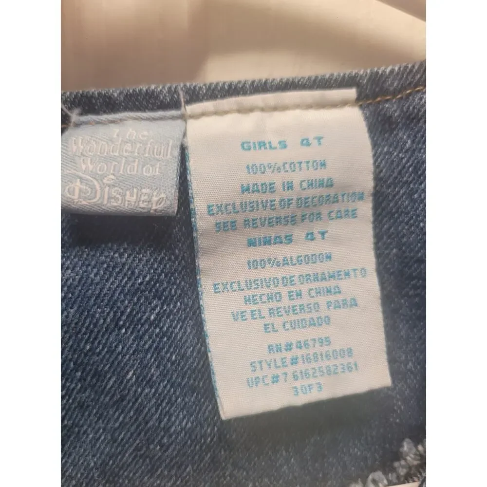 Vintage Disney Winnie The Pooh Denim Vest Girls 4T Embroidered Button Front...